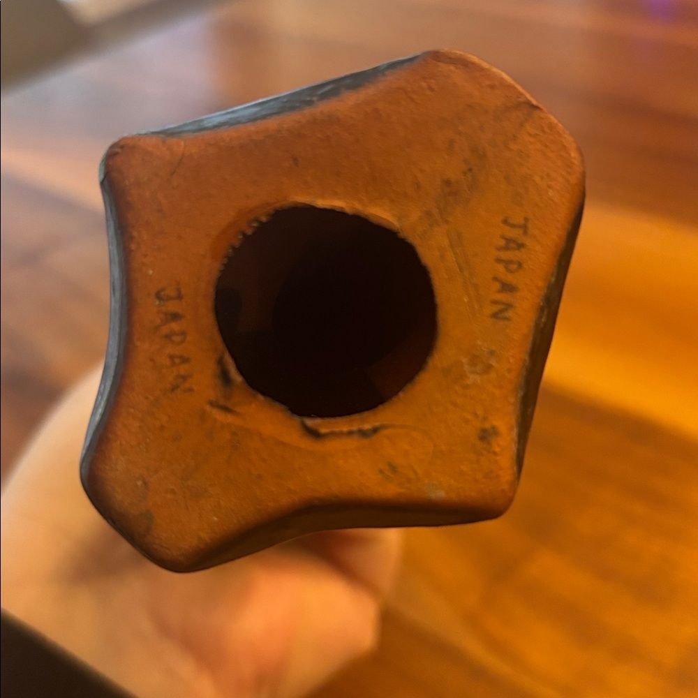 Black Crane Long Neck Bird Ceramic Pottery Art Statue Marked Japan 10.25” - Picture 8 of 8